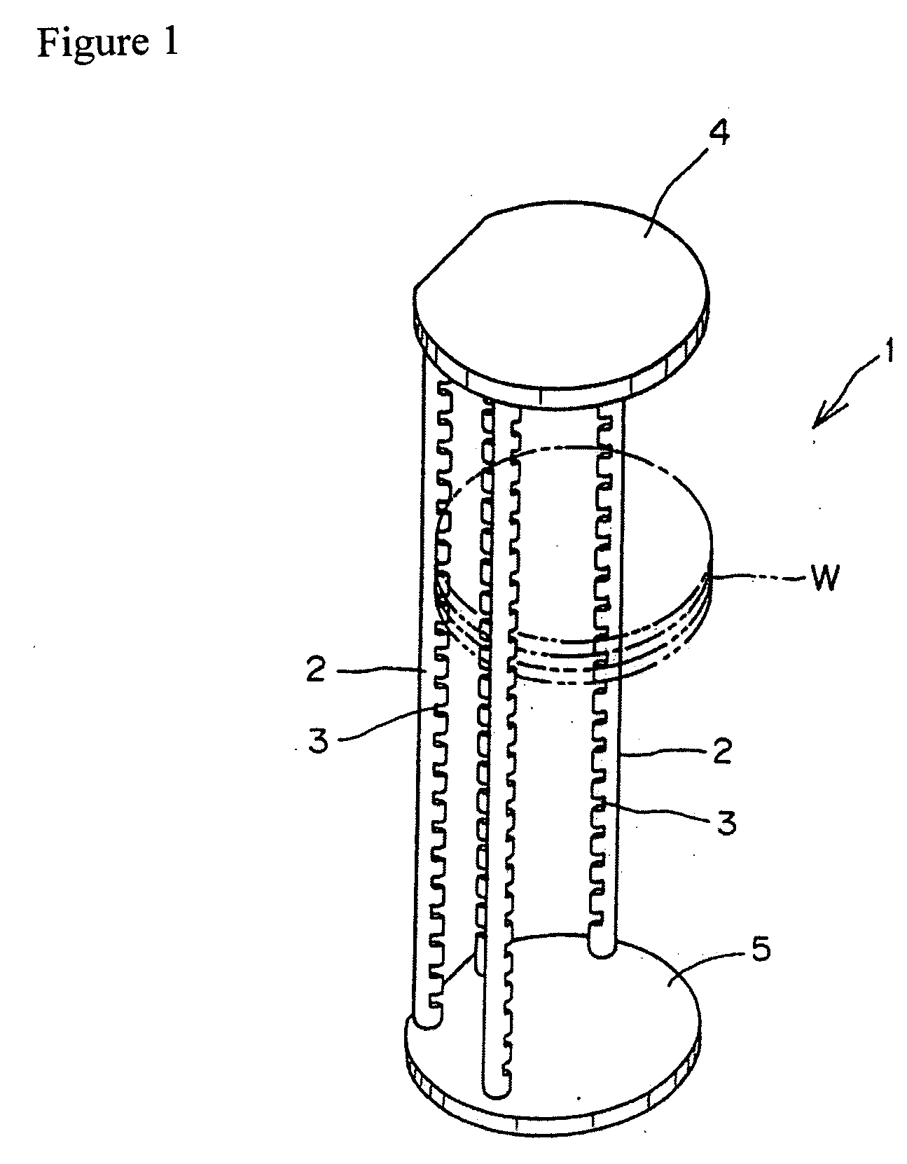 Quartz Glass Tool for Heat Treatment of Silicon Wafer and Process for Producing the Same