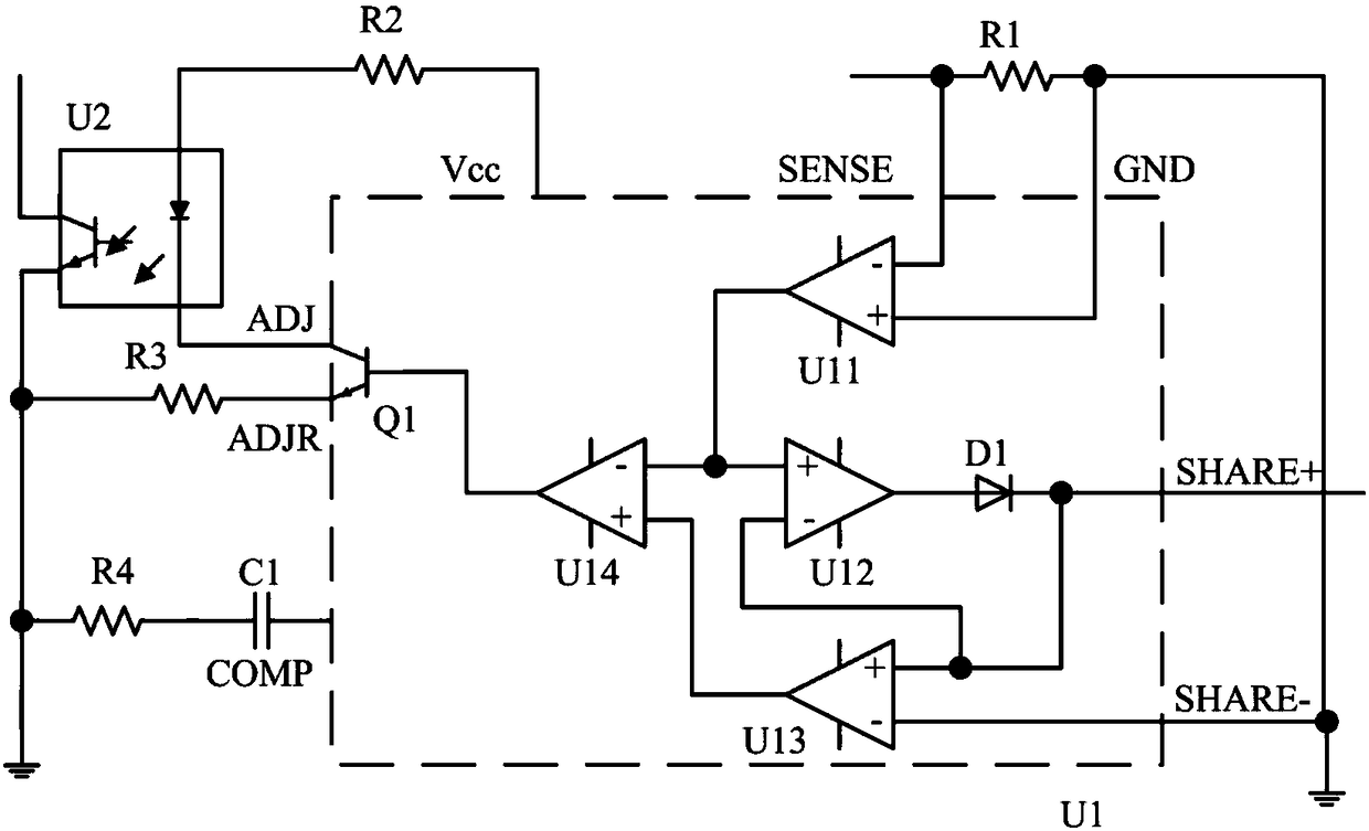 Constant-voltage and current sharing system for LED