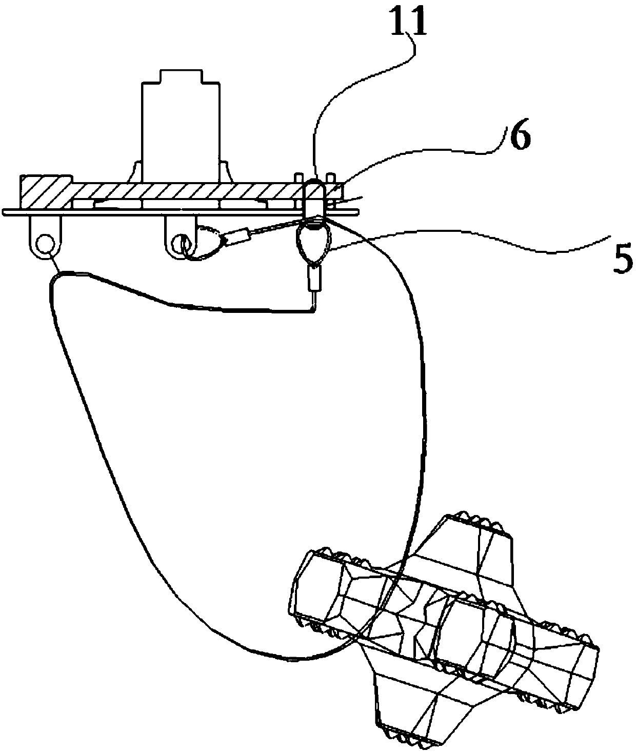 Novel breakwater armor block removing device