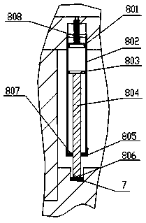 A segmented contact type hot rolling roll shape detection device