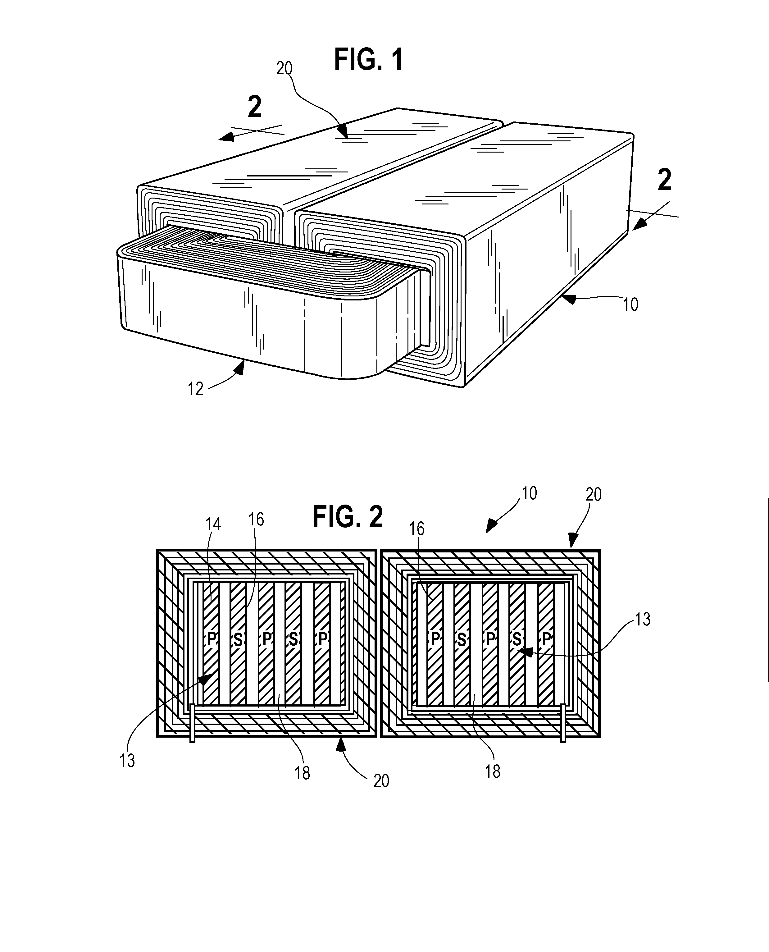 Electromagnetic device having layered magnetic material components and methods for making same