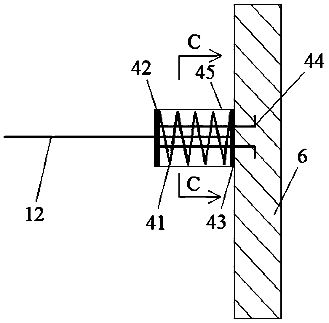 Pressure type damping and energy dissipation pre-stressed anchor bolt structure and construction method