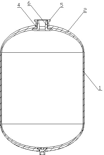 Gas cylinder with fully-wound plastic liner and molding technology thereof
