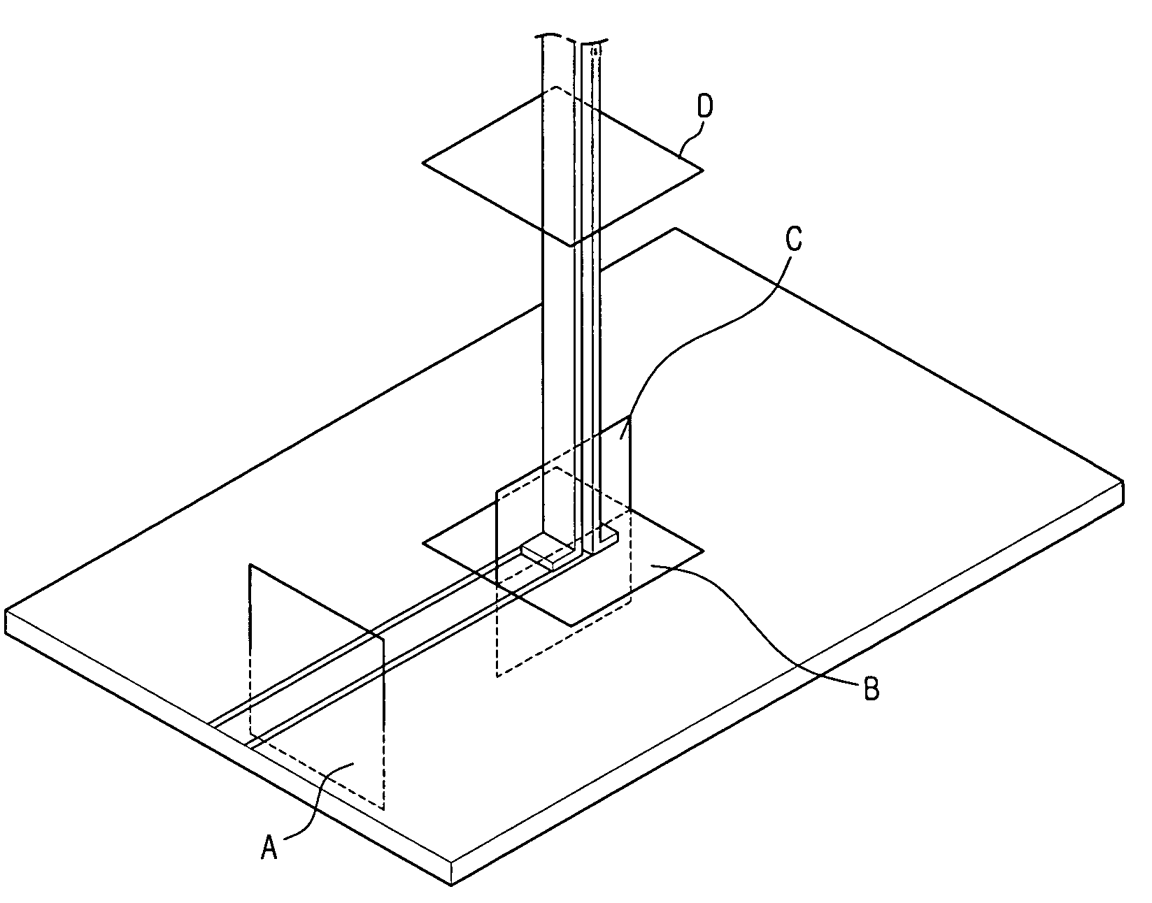 Apparatus for wideband transmission conversion from coplanar waveguide to parallel transmission line