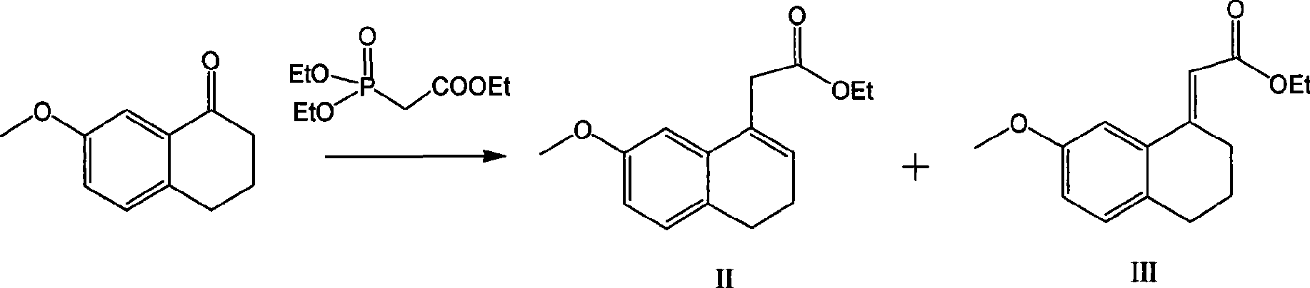 Synthesis of (7-methoxy-3, 4-dihydrogen-1-naphthyl) ethyl acetate