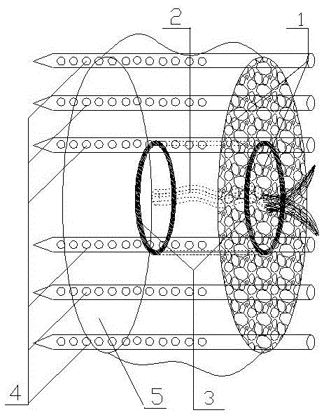 A tunnel water gushing treatment structure and its construction method