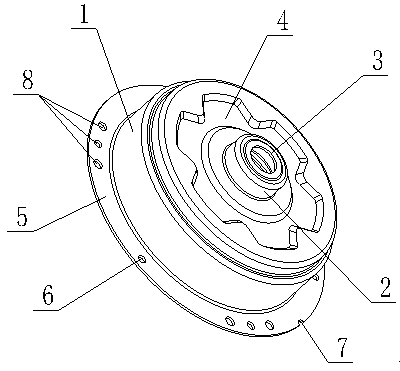 Ceiling fan motor upper cover