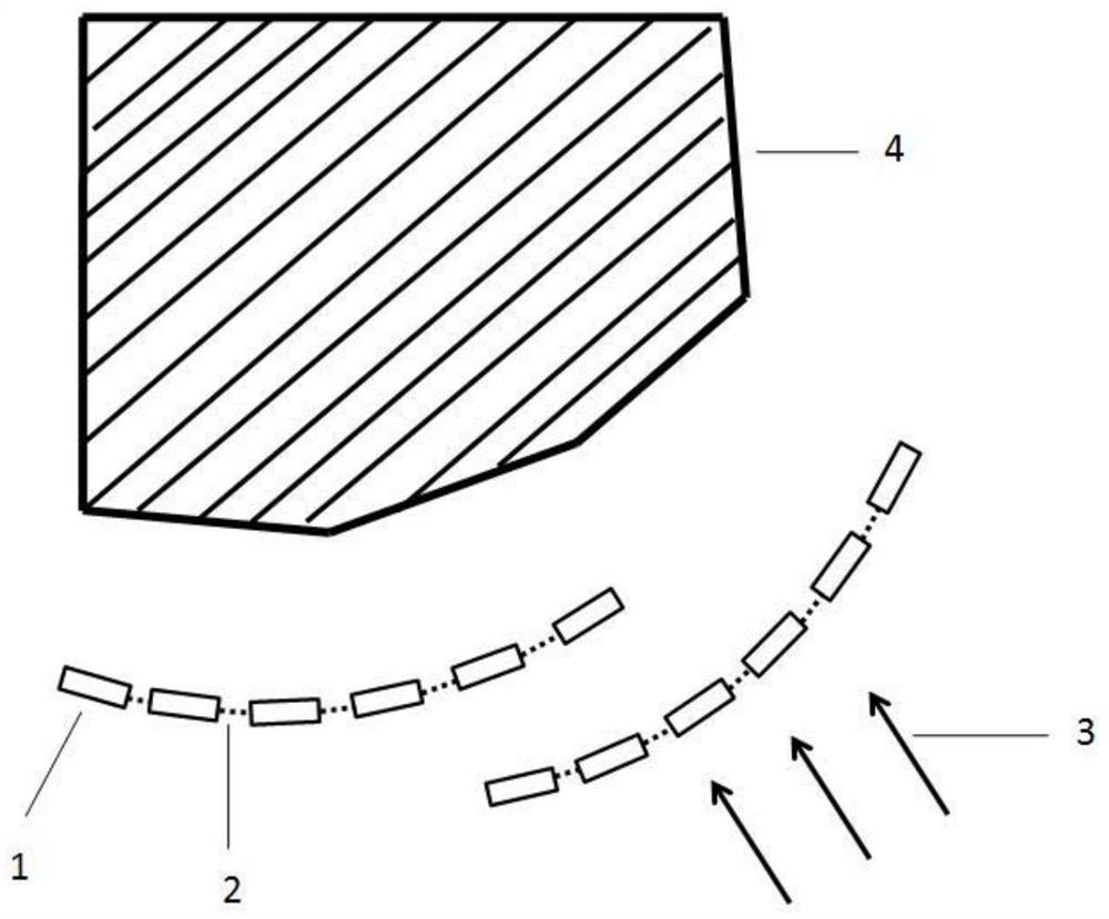Perforated floating breakwater unit and arc-shaped multi-layer perforated floating breakwater