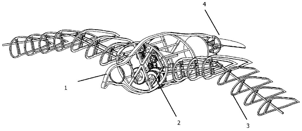 Bionic flapping wing aircraft with adjustable flapping amplitude angle