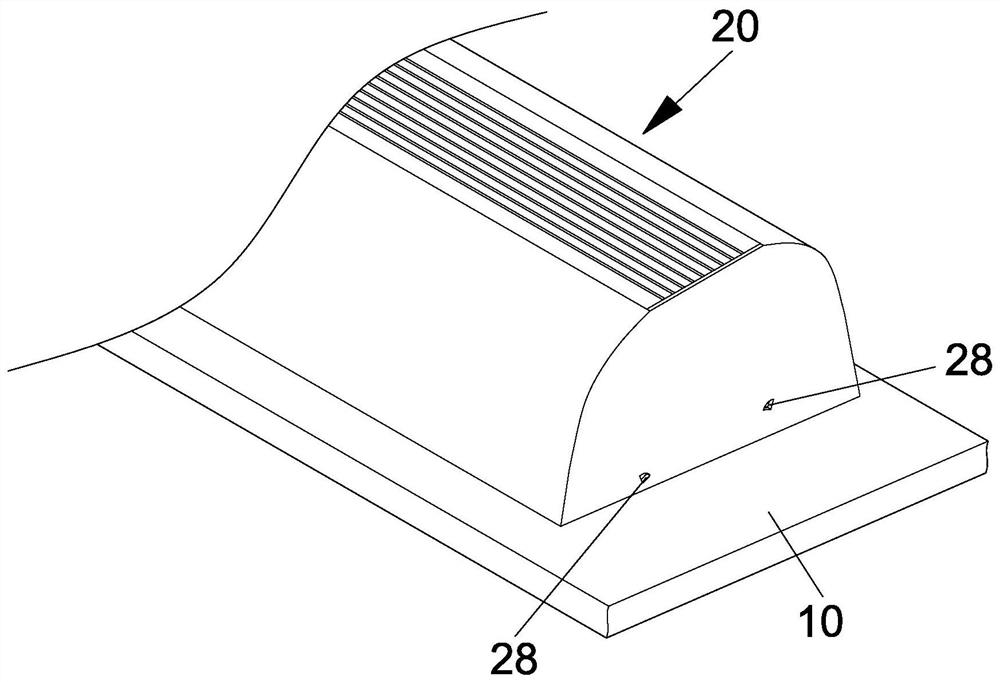 Natural ventilation in the upper part of the building