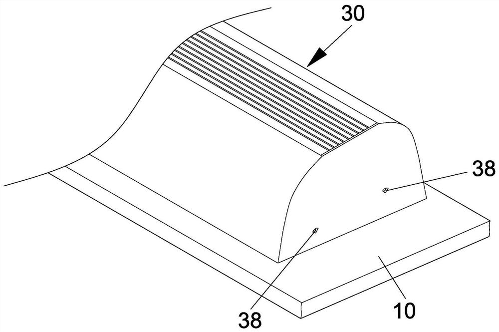 Natural ventilation in the upper part of the building