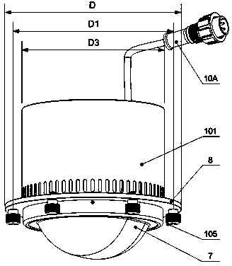 Construction method of universal type LED (light-emitting diode) lamp bulb and inner flange snap ring type LED lamp bulb