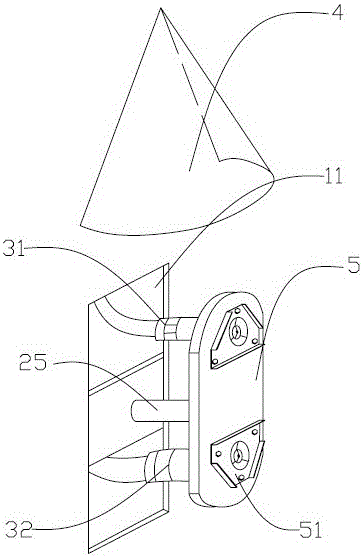 A drawer type fragrance nozzle mechanism with a cloak