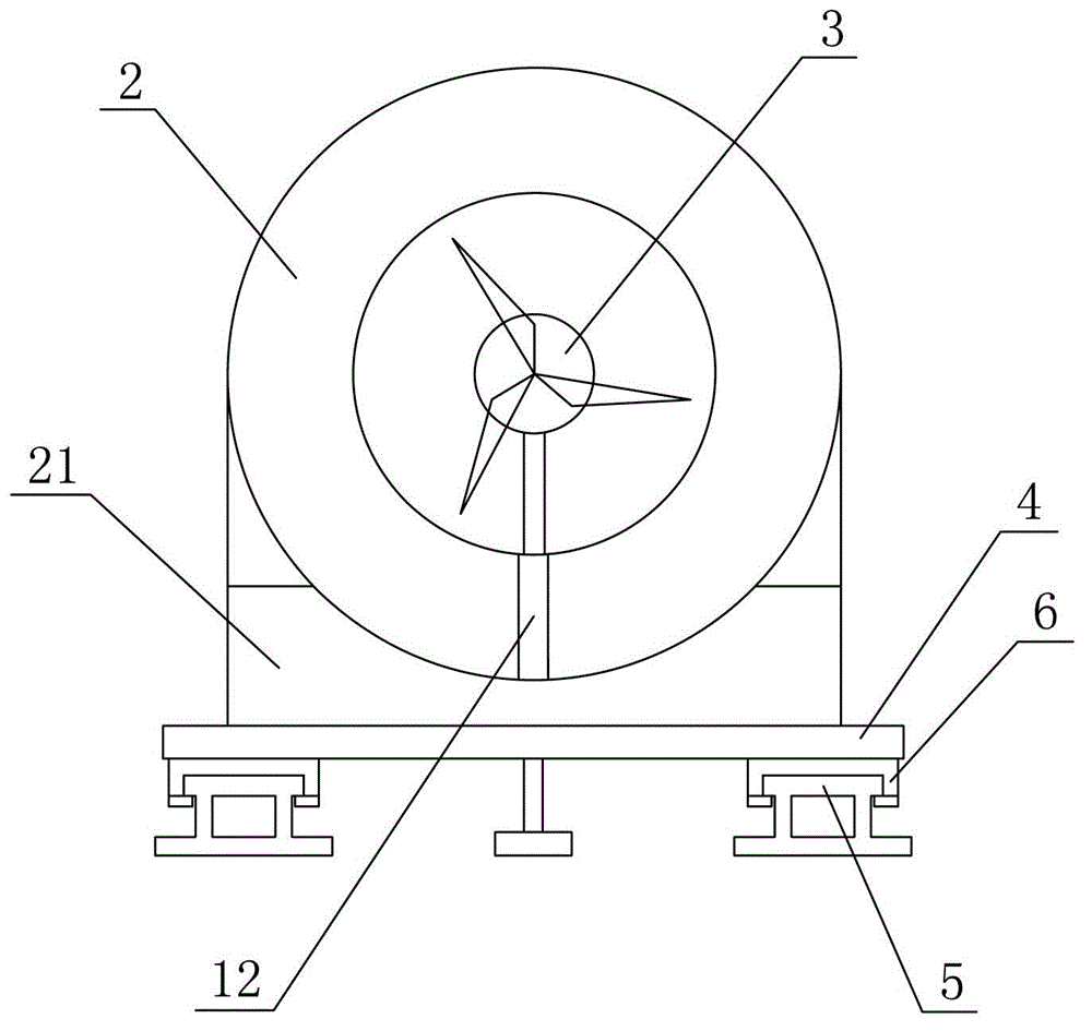 Sliding type wind energy density increasing device