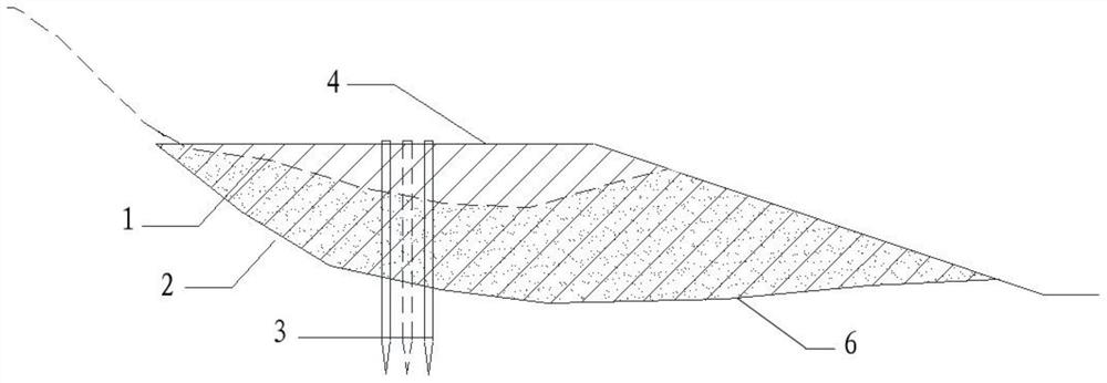 A kind of reinforcement treatment method of bank protection foundation on soft stratum slope