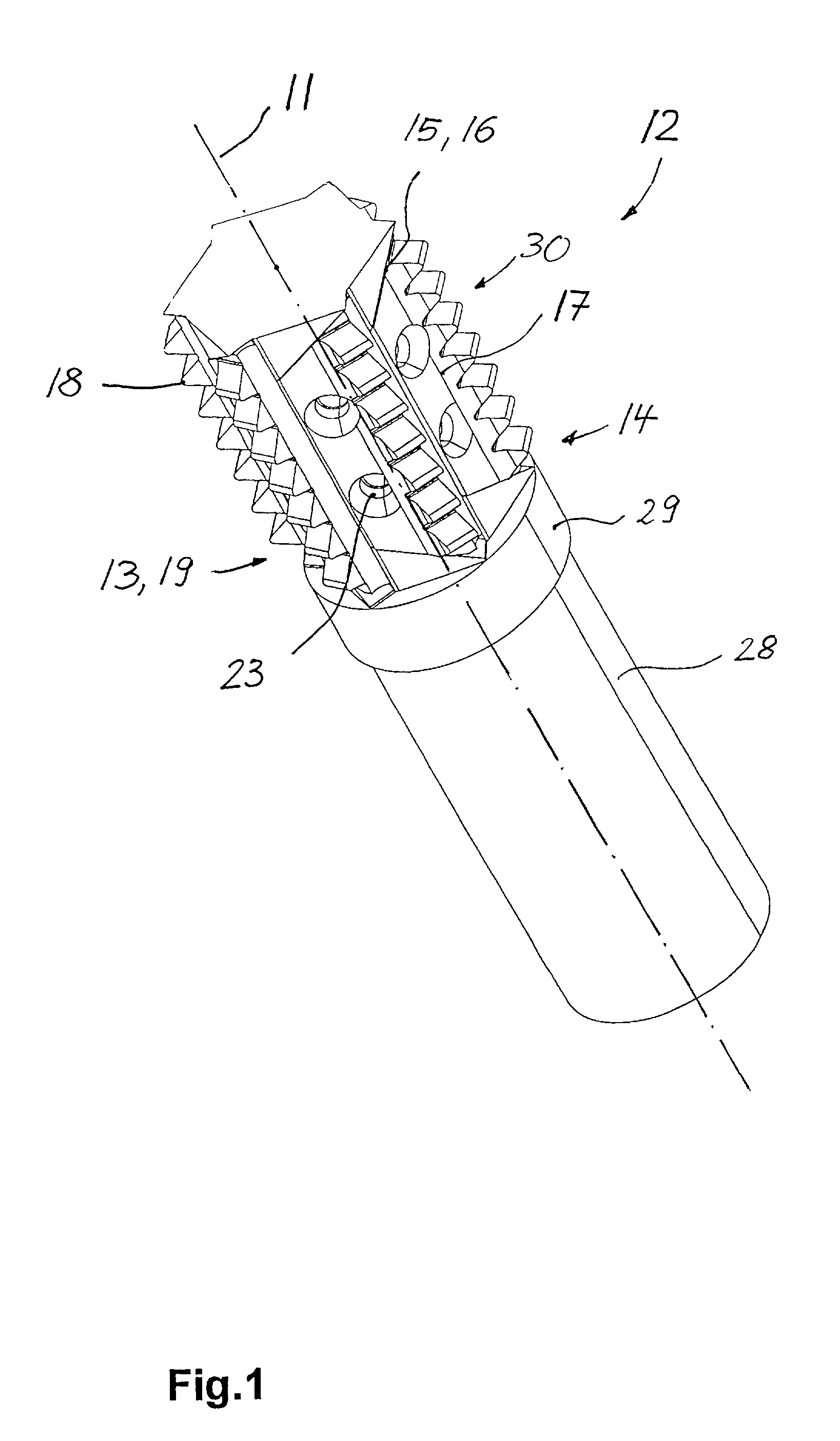 Milling tool and insert, particularly thread milling cutter