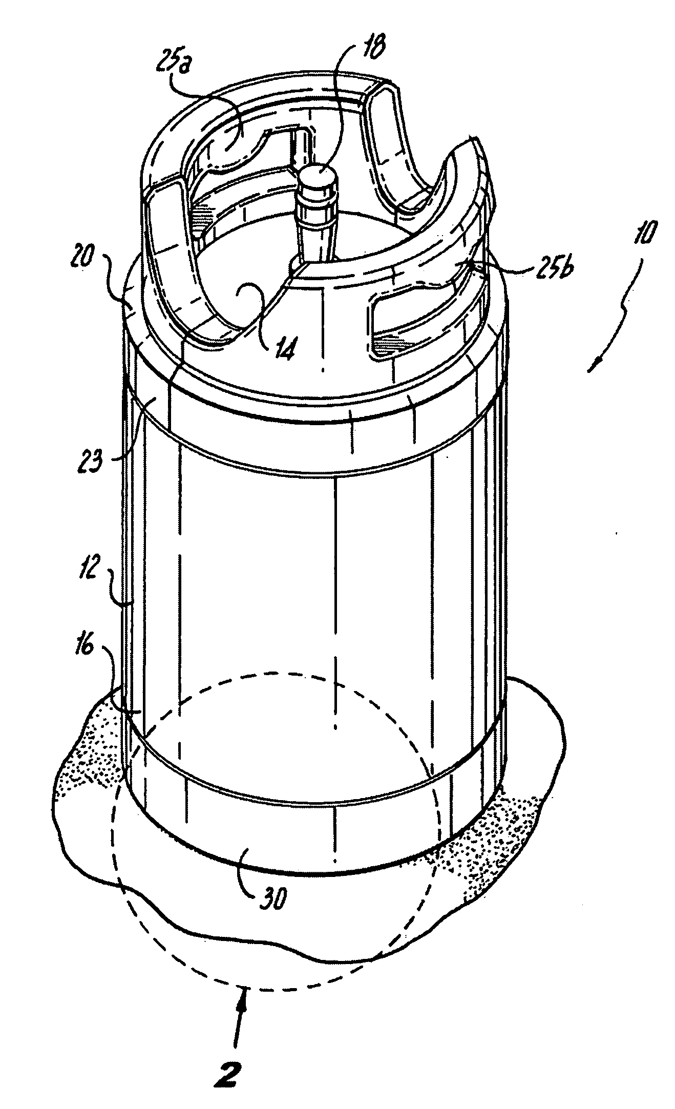 Compressed gas cylinder having conductive polymeric foot ring