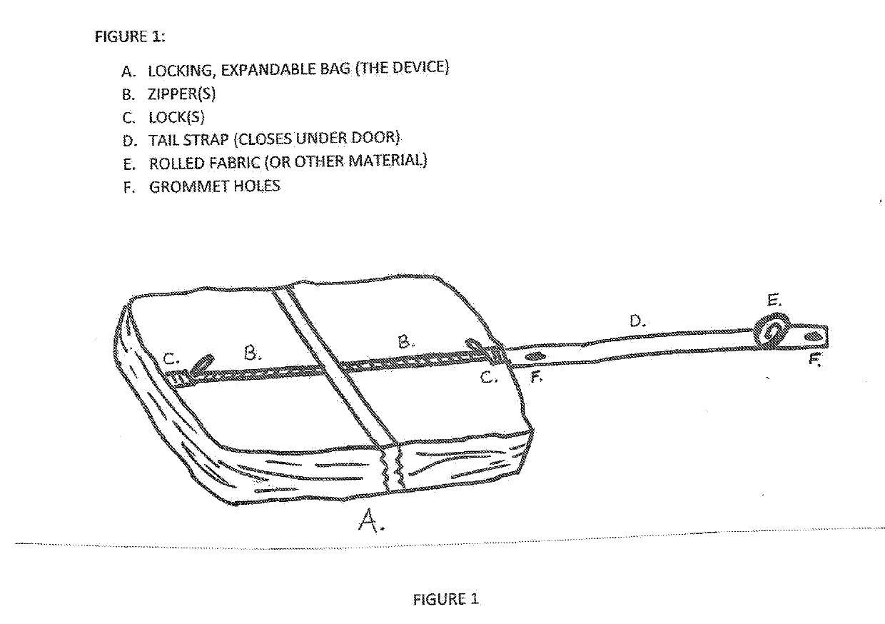 Expandable, locking bag to prevent delivered packages from being stolen