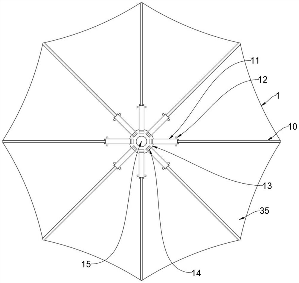 An easy-to-fold umbrella and its production method