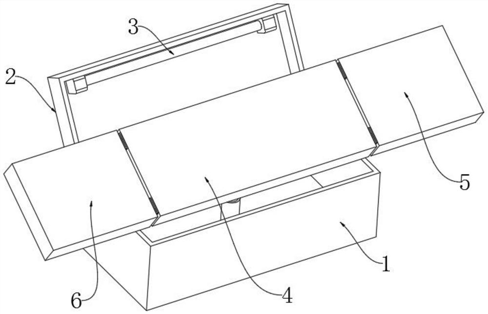 Commemorative coin plastic storage box with classification structure