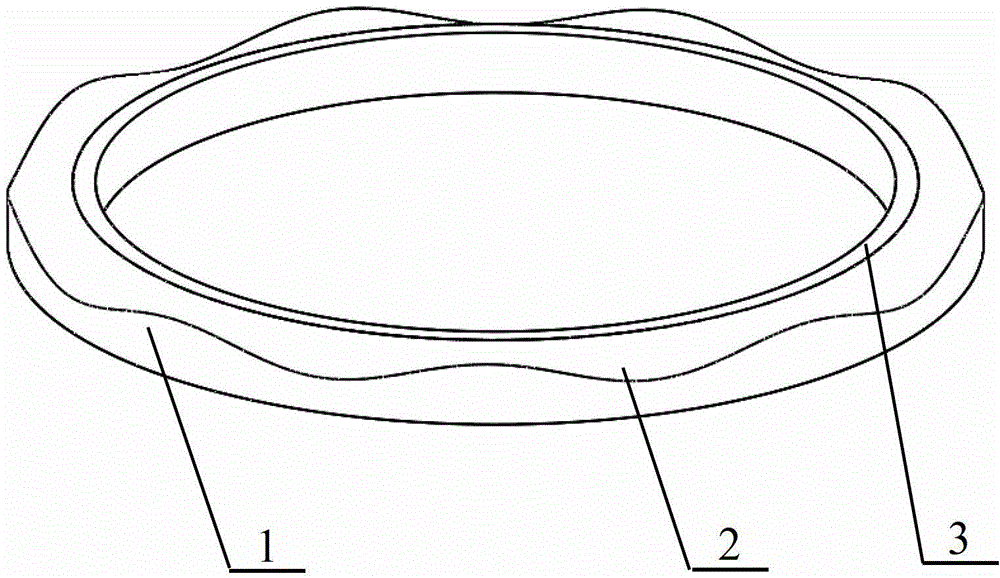 Grinding method of complex shaped surface of four-shaft linkage mechanical seal ring