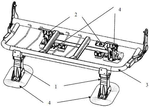 A reversible car seat support device