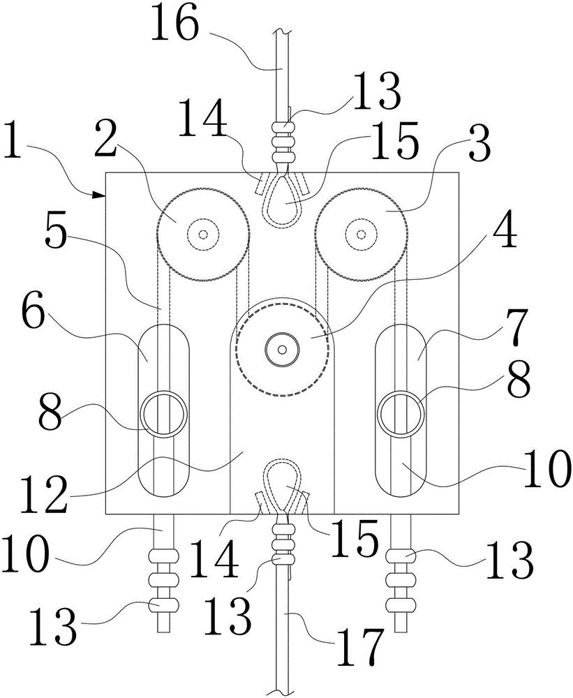 A counterweight body with self-tensioning effect