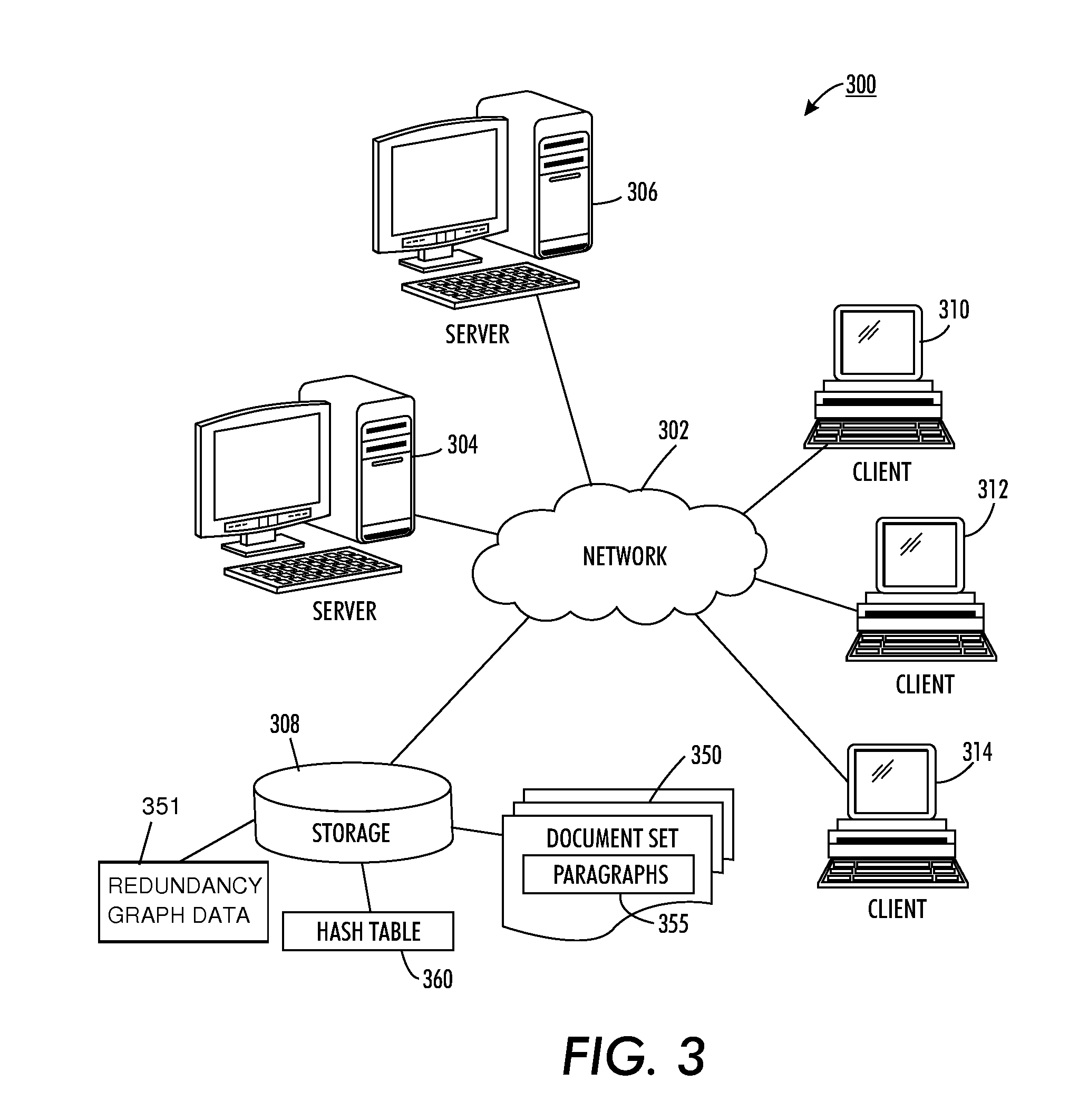 Methods and systems for visualizing topic location in a document redundancy graph