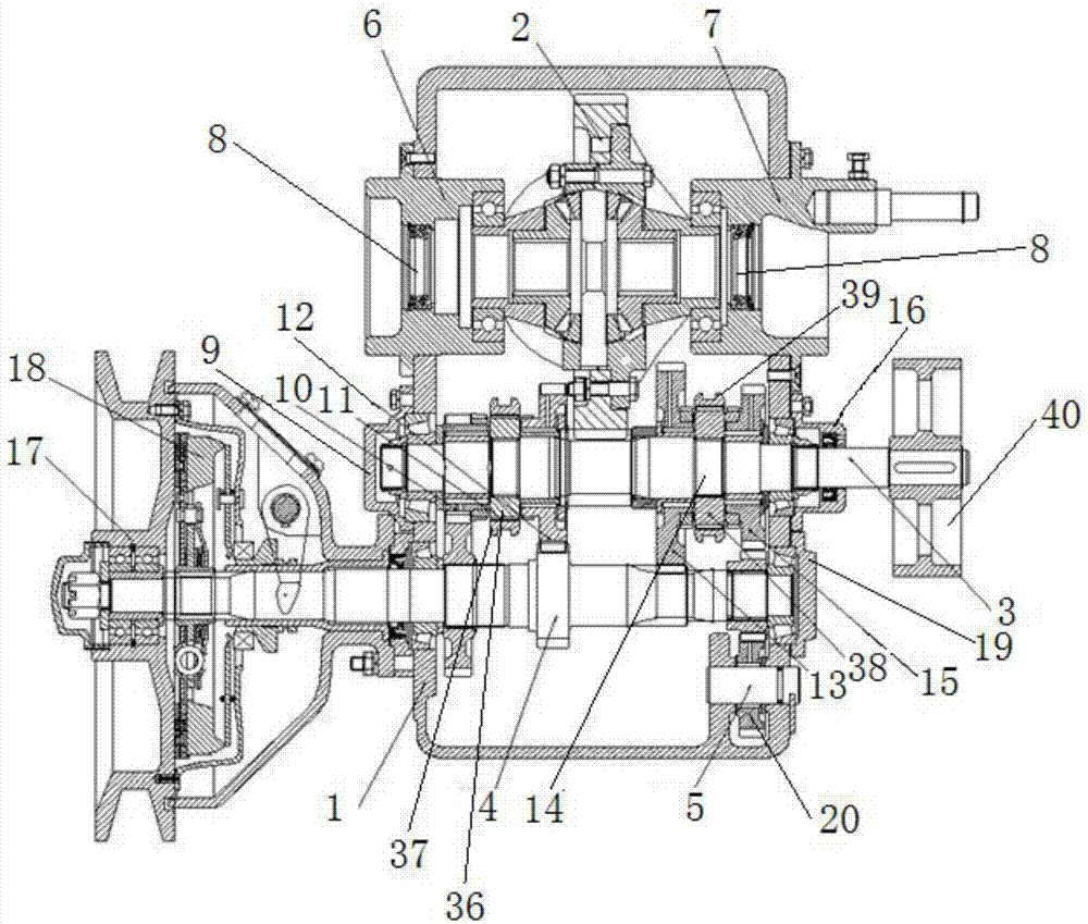Four-wheel drive gearbox for agricultural equipment