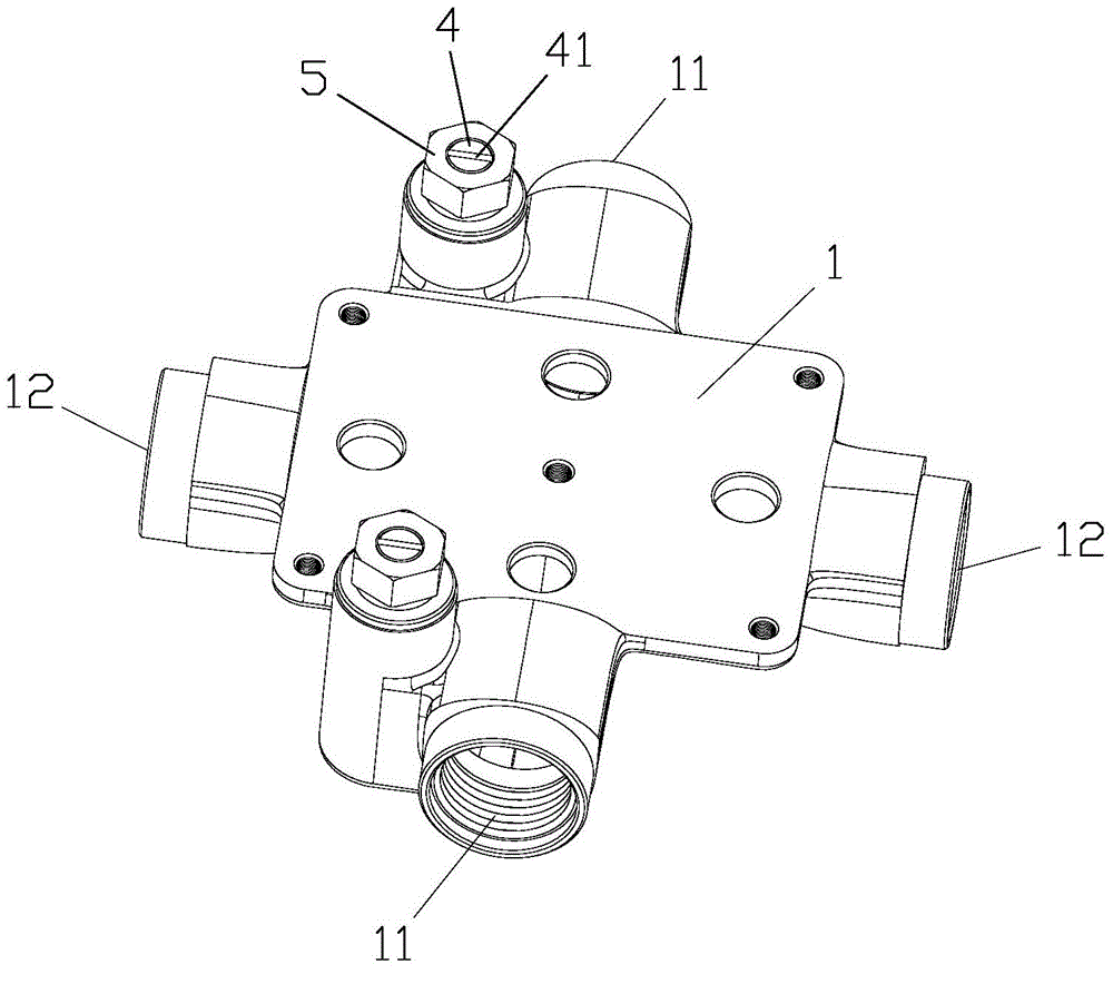 Stop valve structure of water faucet concealed installation valve body