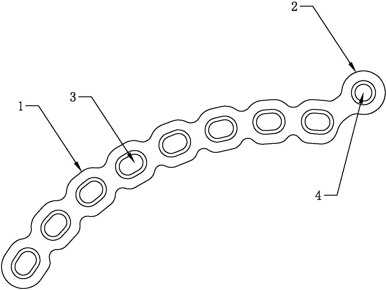 Acetabulum posterior wall steel plate