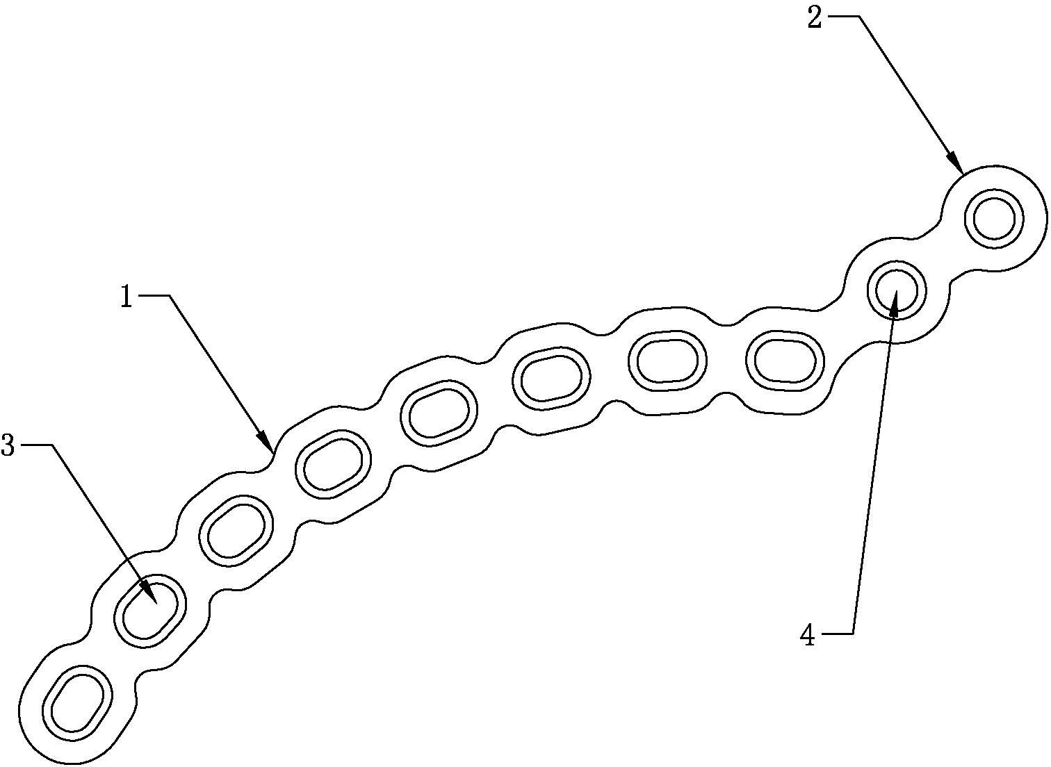 Acetabulum posterior wall steel plate