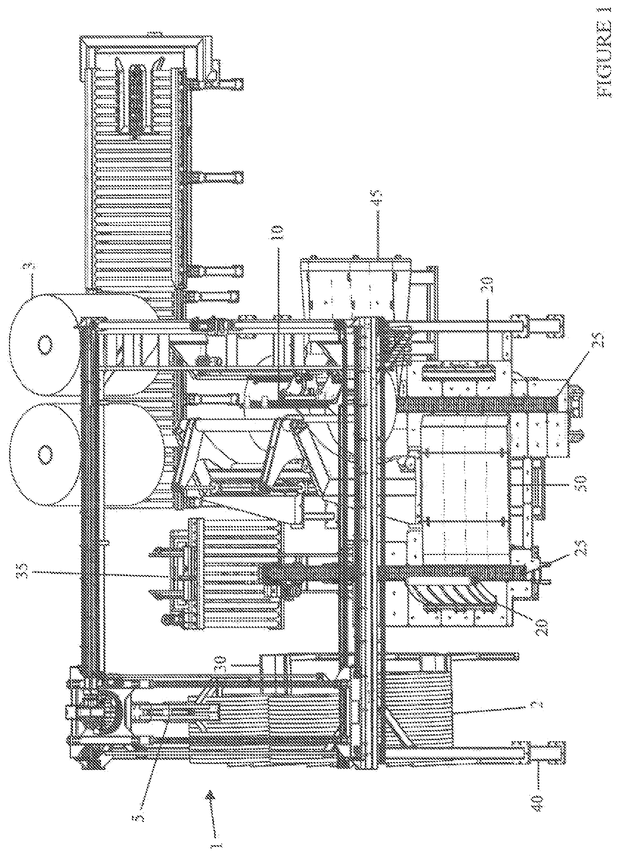 Automatic overhead gantry for narrow slit rolls handling