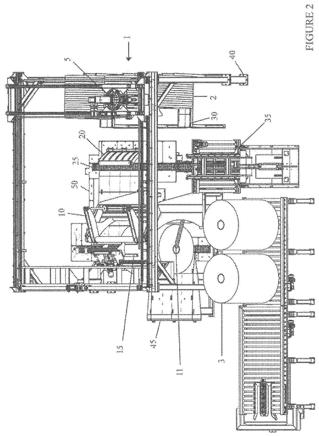 Automatic overhead gantry for narrow slit rolls handling