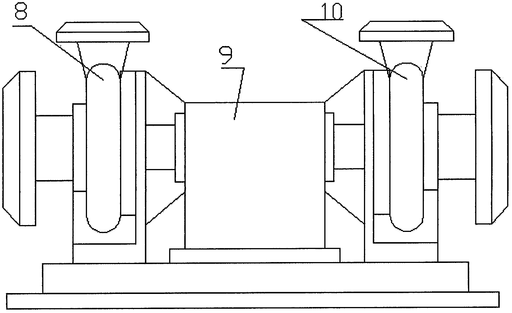High-low-area direct-coupled unit of energy-saving pressure-reducing substitutable-type turbine pump