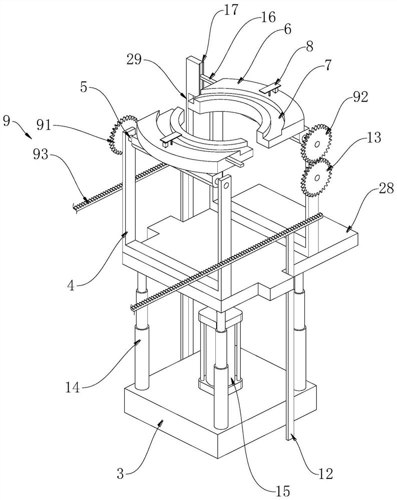 A sawing device for brake shoes