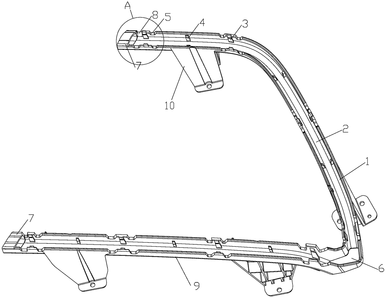 Light guide fixing support for vehicle lamp