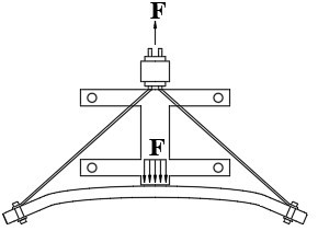 Crossbow-method-based pre-bending laminated wood-concrete composite beam construction equipment