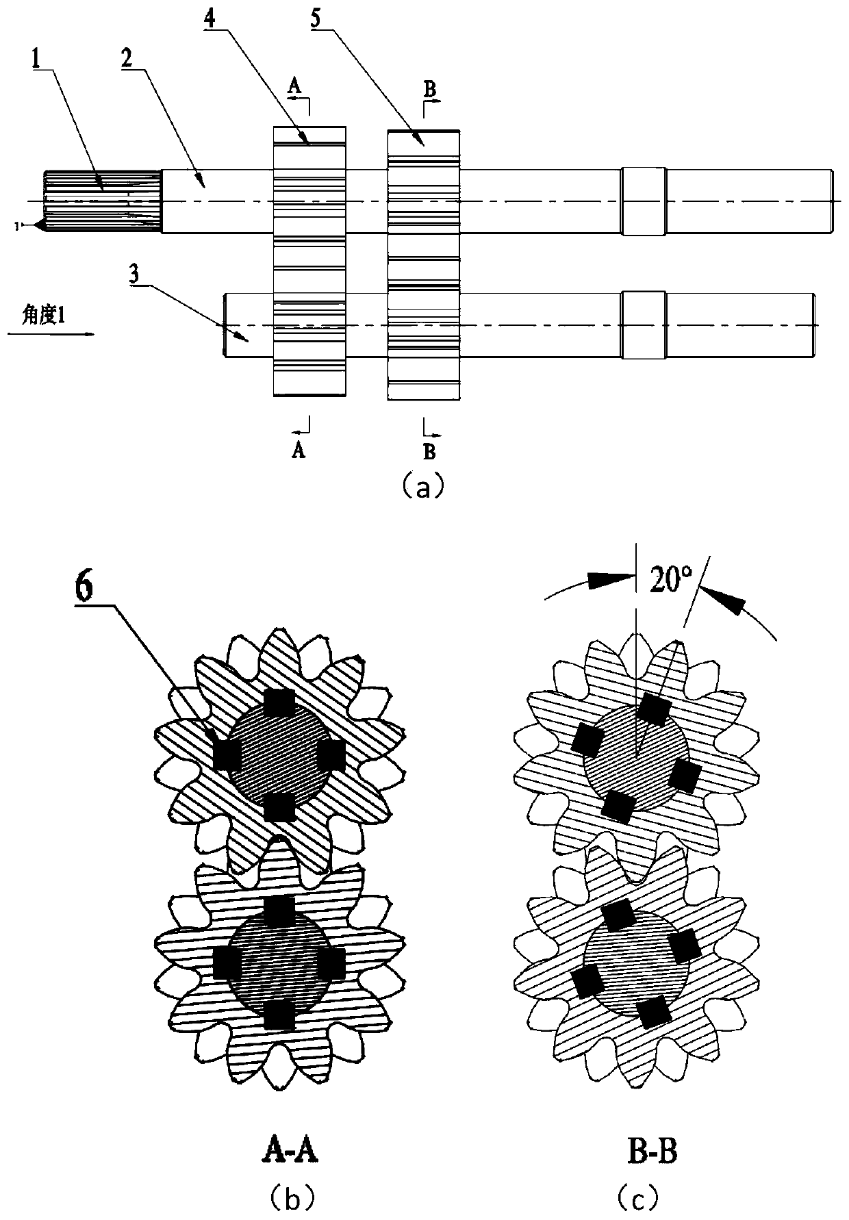 Coaxial pump set double-pump converging working condition flow pulsation phase complementary structure