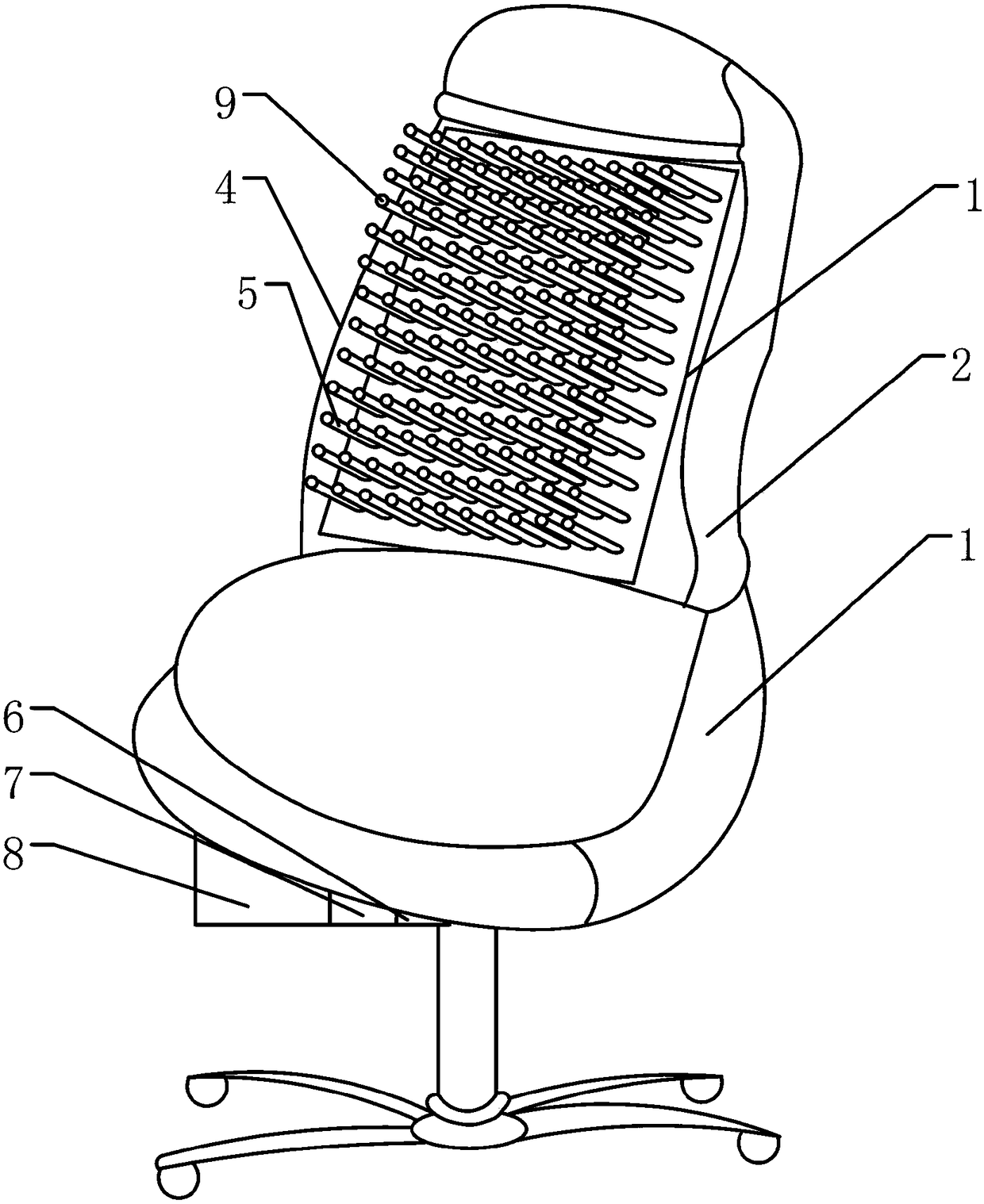 Mode switchable dot-matrix type intelligent massage chair