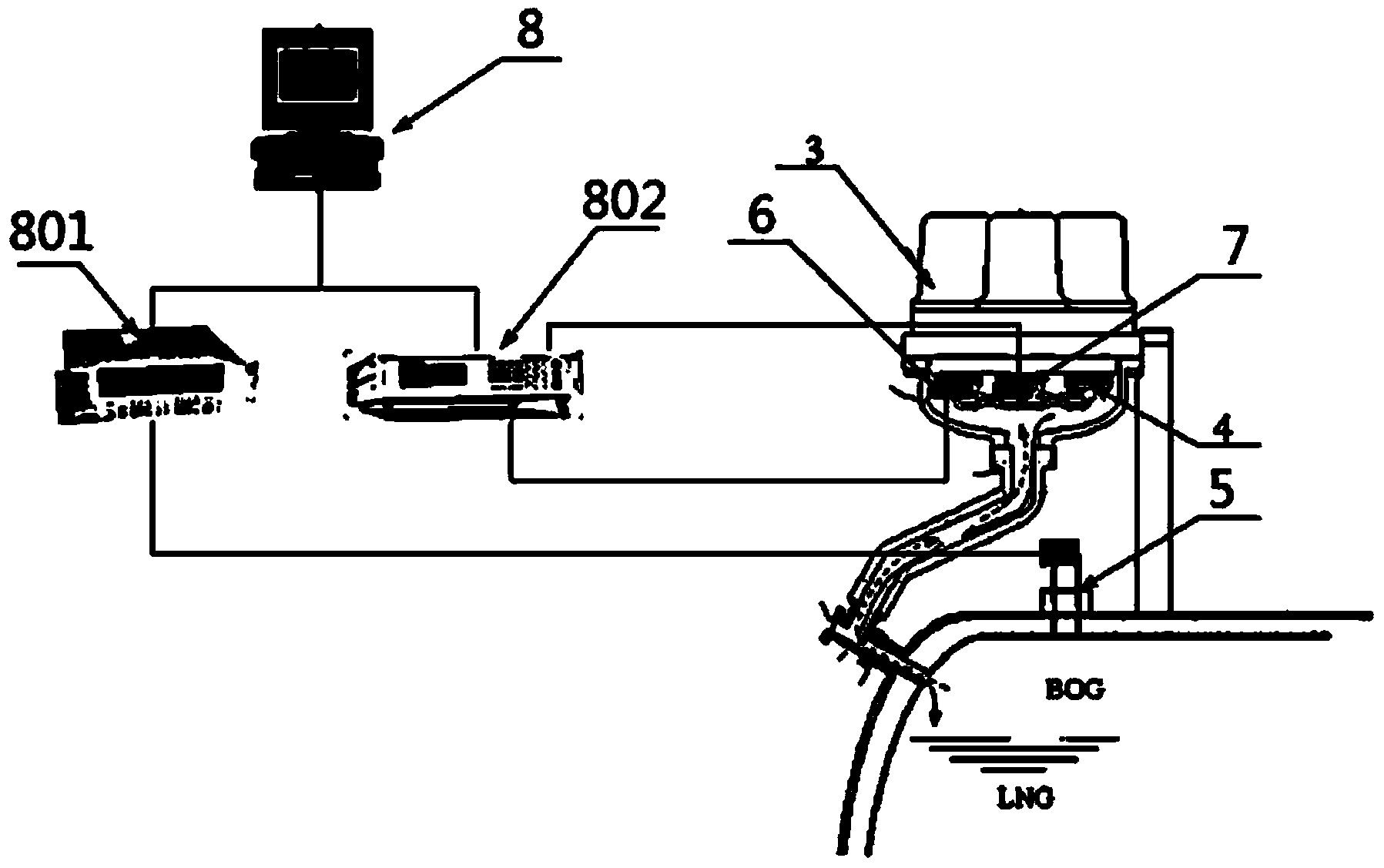 Pumpless circulation method for small skid-mounted evaporation gas reliquefaction and recovery device for liquefied natural gas