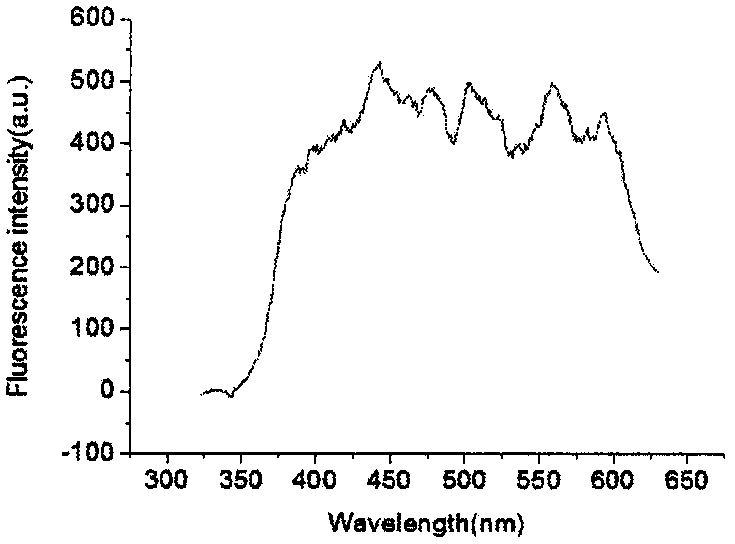 Nanometer titanium dioxide fluorescent powder and preparation method thereof