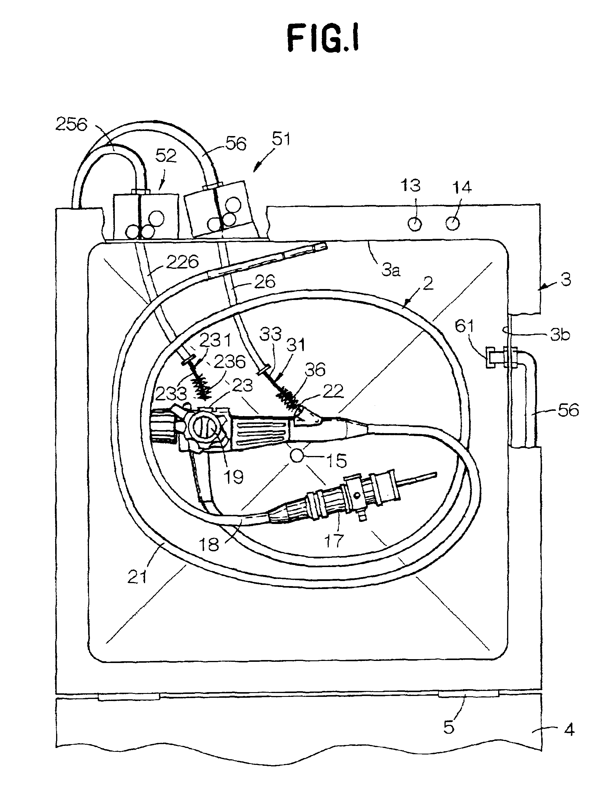 Washing apparatus for endoscope