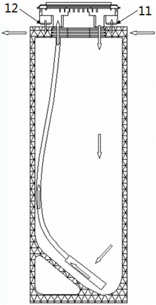 Bag body structure of novel dry powder bag