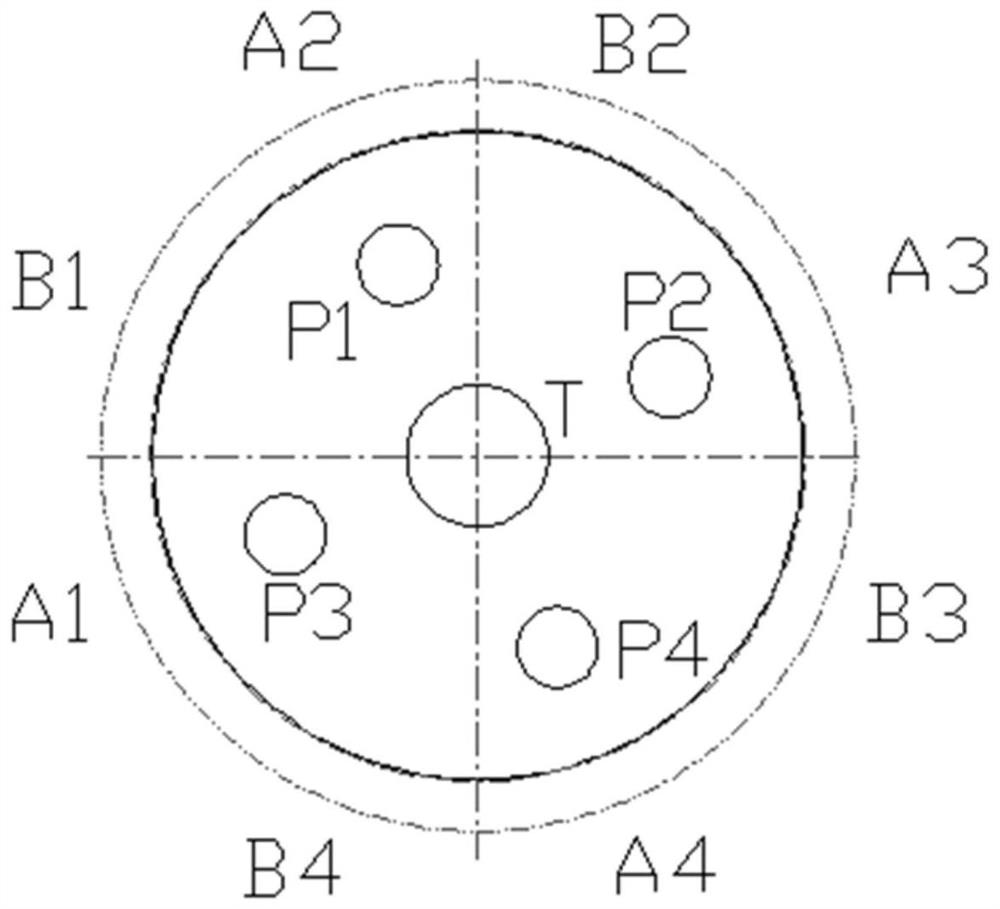 A synchronous action shaft flow distribution switch reversing multi-way valve