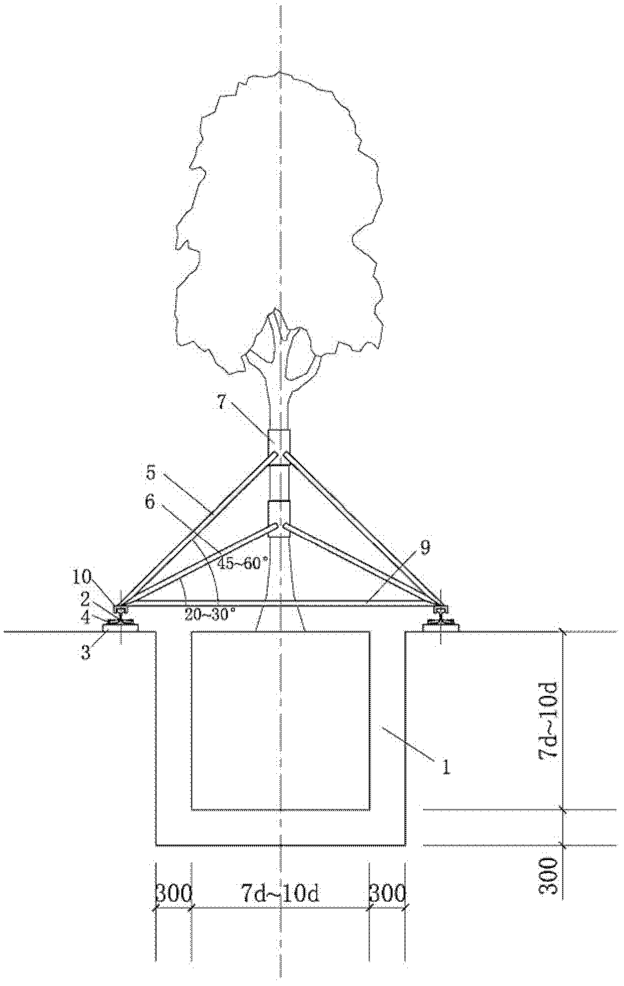 Short-distance tree planting method for road widening project based on sliding technology