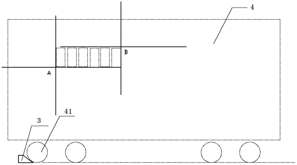 Automatic wagon oil paint marking position positioning device