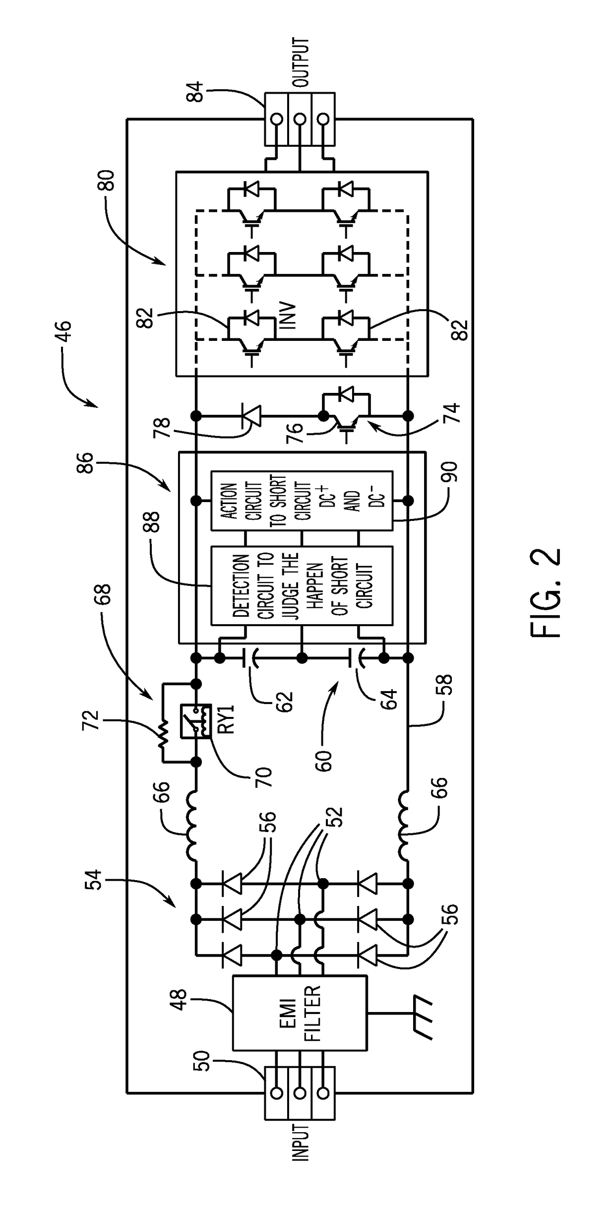System and method for capacitor fault energy interruption in adjustable speed drives