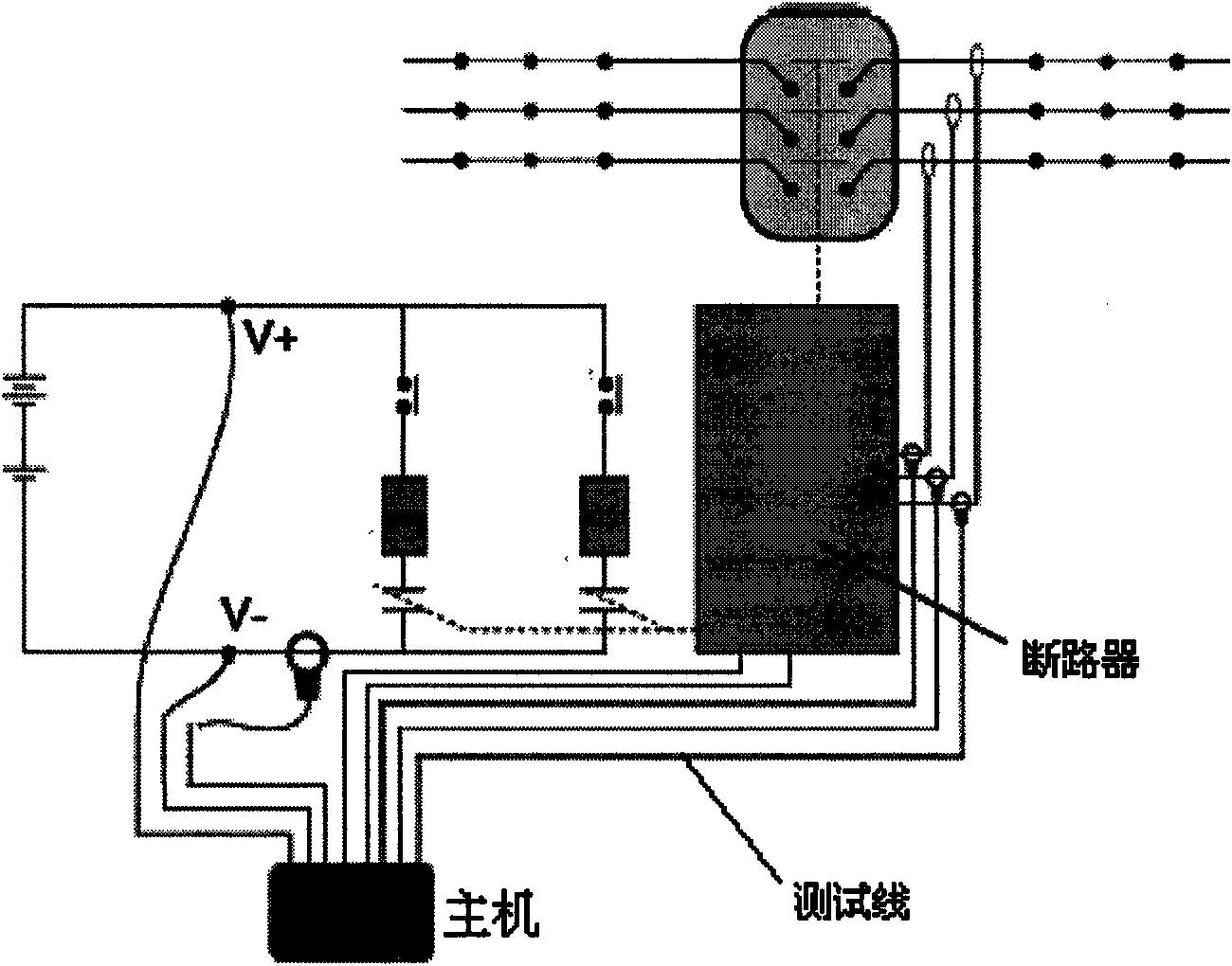 System for testing mechanical properties of integral circuit breaker