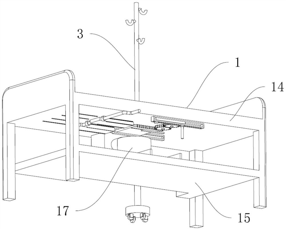 Self-adaptive wrist fixing type multifunctional nursing bed special for pediatric department